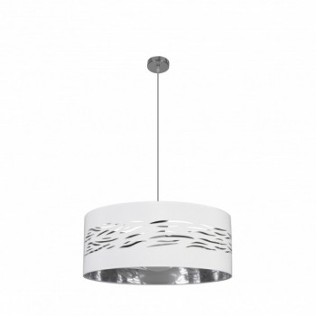 Distribuidor - Lâmpadas Diversas | Colgantes Moderno | COLGANTE NIEBLA 1XE27 CROMO/BLANCO-PLATA REGX50X50 CM Ref: 157795074